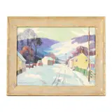 Little Main Street by Robert Pearson Lawrence, Oil on canvas board, sold Sep 2026