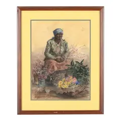 Charleston Flower Lady by Elizabeth O'Neill Verner, Pastel on silk, sold Sep 2026