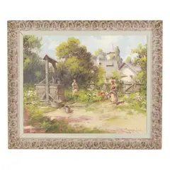 Tending the Flower Garden by László Neogrády, Oil on canvas, sold Sep 2026