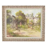 Tending the Flower Garden by László Neogrády, Oil on canvas, sold Sep 2026