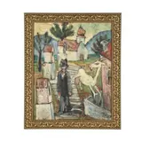 Man and Goat by István Szigethy, Oil on Masonite, sold Sep 2026
