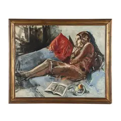 Dreaming Woman by Imre Goth, Oil on canvas, sold Sep 2026