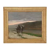 Two Horses by a Canal by Vital Keuller, Oil on panel, sold Sep 2026