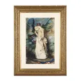 Woman with Japanese Fan by Frederick Warren Freer, Watercolor on paper, sold Sep 2026