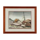 Mountain Landscape by Philip Moose, Watercolor and whitening on paper, sold Sep 2026