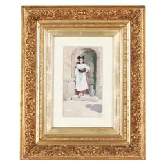 Approaching Enemy (or Vive la France) by Henry Farny, Gouache on paper, sold Sep 2026
