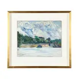 Harbor and Sky by René Seyssaud, Oil on canvas (laid on board), sold Sep 2026