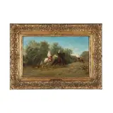 Arabs on Horseback by Eugène Fromentin, Oil on mahogany panel, sold Sep 2026