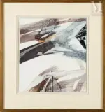 Sans titre by John-Franklin Koenig, 1973, Gouache et collage sur papier, sold Oct 2022