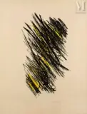 L25 by Hans Hartung, 1957, Lithographie en couleurs, épreuve, sold Oct 2022