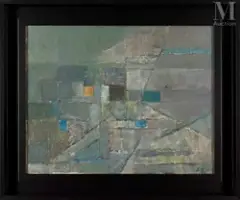 Sans titre by Jacques Germain, Gouache sur carton, sold Oct 2022