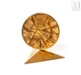 Disco del sol by Arnaldo Pomodoro, 1985, Bronze doré, sculpture, sold Oct 2022