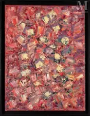 Harmonie rose by Jacques Chevalier, Huile sur toile portant le, sold Oct 2022