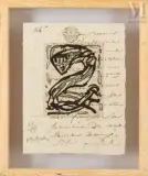 Le serpent by Pierre Alechinsky, Eau-forte et aquatinte sur papier manuscrit, sold Oct 2022