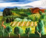 Paysage de Provence by Moïse Kisling, 1918, Huile sur toile d'origine, sold Jun 2022
