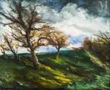 Paysage d'orage by Maurice de Vlaminck, Huile sur toile d'origine, sold Jun 2022