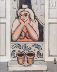 Femme à la fenêtre by Jean Hélion, Huile sur toile d'origine, sold Jun 2022