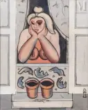 Femme à la fenêtre by Jean Hélion, Huile sur toile d'origine, sold Jun 2022