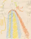 Le testament d'Orphée by Jean Cocteau, Crayon gras, sold Jun 2022