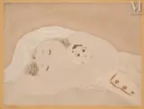 Fillette endormie avec sa poupée by Léonard-Tsuguharu Foujita, Eau forte, pointe sèche, roulette et aquatinte en couleurs, sold Jun 2022