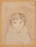 Fillette rousse aux yeux bleus by Léonard-Tsuguharu Foujita, Eau forte, pointe sèche roulette et aquatinte en couleurs, sold Jun 2022
