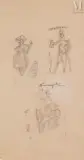 Le bal by Léonard-Tsuguharu Foujita, Crayon sur papier calque, sold Jun 2022