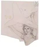 Petit garçon et l'avion by Léonard-Tsuguharu Foujita, 1958, Crayon et estompe sur papier calque, sold Jun 2022
