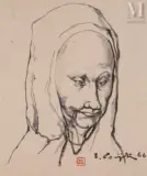 La bigote by Léonard-Tsuguharu Foujita, 1966, Encre, lavis d'encre et aquarelle sur papier, sold Jun 2022
