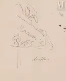 Maxim's by Léonard-Tsuguharu Foujita, Crayon sur papier, sold Jun 2022