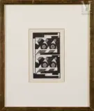 Composition by Auguste Herbin, 1919, Gouache et encre sur papier, sold Jun 2022