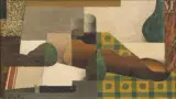 Composition à la pipe et à la nappe à carreau by Pierre Hodé, Huile sur toile d'origine, sold Jun 2022