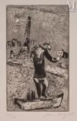Ouvert la nuit by Marc Chagall, Eau forte, sold Jun 2022