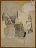 Opus Orient by Albert Bitran, 1958, Huile sur toile, sold Jun 2022