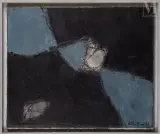 Composition 15 by Léon Zack, 1959, Huile sur toile, sold Jun 2022