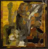 Composition by S. H. Raza, 1970, Huile sur isorel, sold Jun 2022