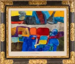 Composition by Maurice Estève, 1962, Aquarelle sur papier, sold Jun 2022