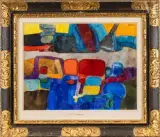 Composition by Maurice Estève, 1962, Aquarelle sur papier, sold Jun 2022