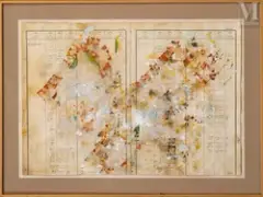 Sans titre by Joe Downing, 1986, Aquarelle sur papier imprimé, sold Jun 2022