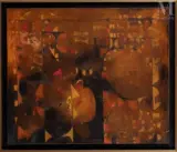 Composition by Joe Downing, Huile sur toile, sold Jun 2022