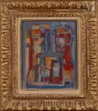 Christ et Véronique by Alfred Manessier, 1946, Huile sur toile, sold Jun 2022
