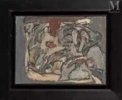 Plage des solitudes by Jacques Doucet, 1965, Huile sur toile, sold Jun 2022