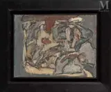 Plage des solitudes by Jacques Doucet, 1965, Huile sur toile, sold Jun 2022