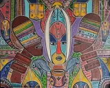 Sans titre by Joseph Dimi, 1992, Huile sur toile, sold May 2022
