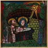 Sans titre by Damian Boniface K. Msagula, Huile sur isorel, sold May 2022
