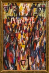 Formes et couleurs des gris-gris by Abdoulaye Konaté, 1994, Acrylique sur toile, sold May 2022