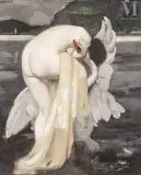 Léda et le Cygne by Albert Braïtou-Sala, Huile sur toile, sold May 2022