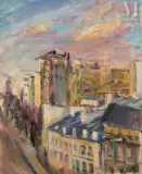 Le boulevard Raspail by Lou Albert-Lasard, Huile sur toile, sold May 2022