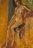 Le modèle by Maurice Blond, Huile sur toile, sold May 2022