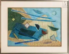Chemin de la plage by Henri Goetz, 1975, Pastel sur papier, sold Apr 2022