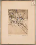 Paysage, Hiver by Maria Helena Vieira da Silva, Aquatinte, épreuve rehaussée à la main, sold Apr 2022